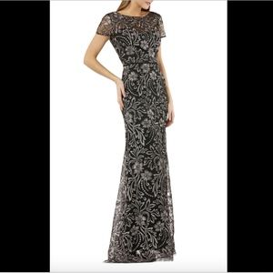 NEW $288 JS Collection‎ Embroidered Trumpet Gown